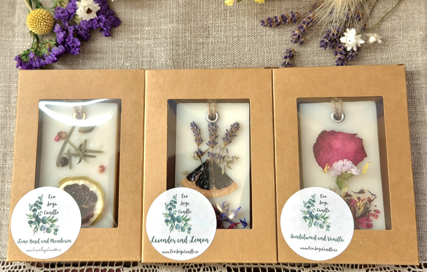 Botanical wax sachets